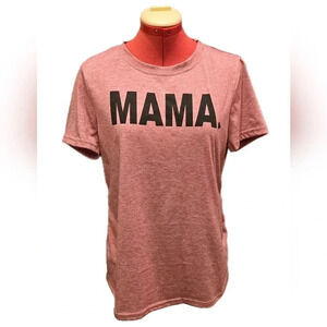 Shein, Size L, Light Red "MAMA" Short-sleeve T-Shirt
